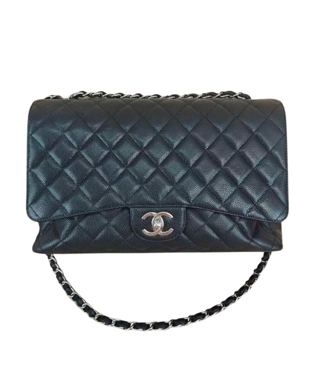 CHANEL Черная кожаная сумка через плечо, фото 1
