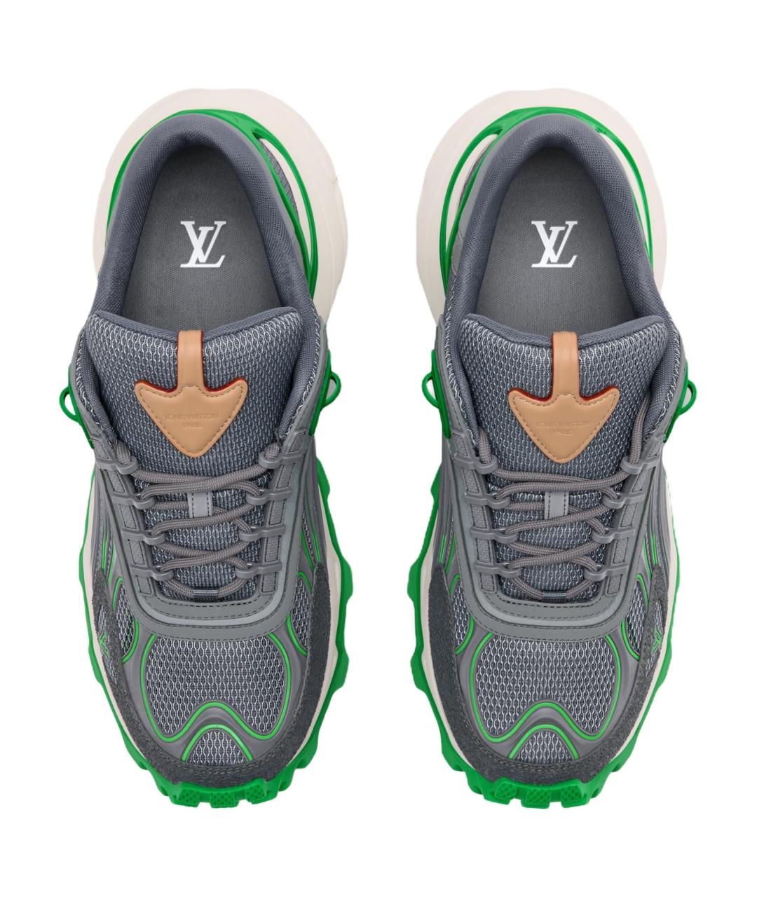LOUIS VUITTON Зеленые низкие кроссовки / кеды, фото 4