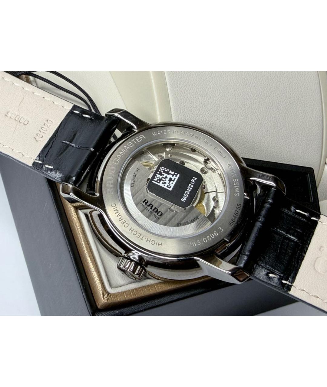 RADO Черные металлические часы, фото 4