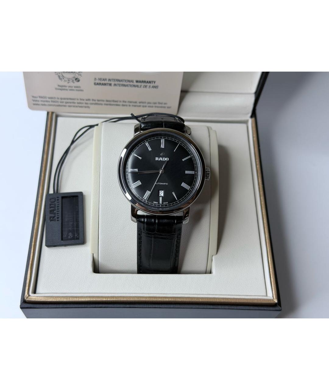 RADO Черные металлические часы, фото 3