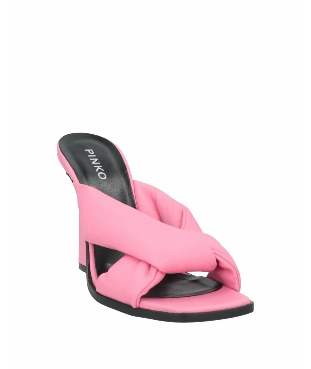 PINKO Розовые кожаные мюли, фото 2
