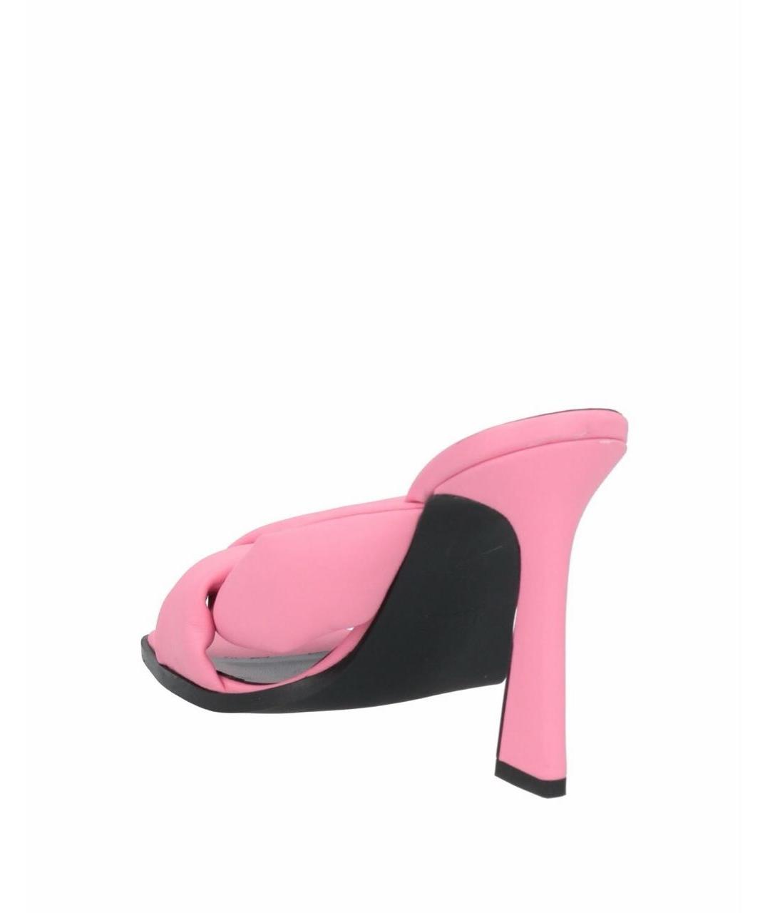 PINKO Розовые кожаные мюли, фото 3