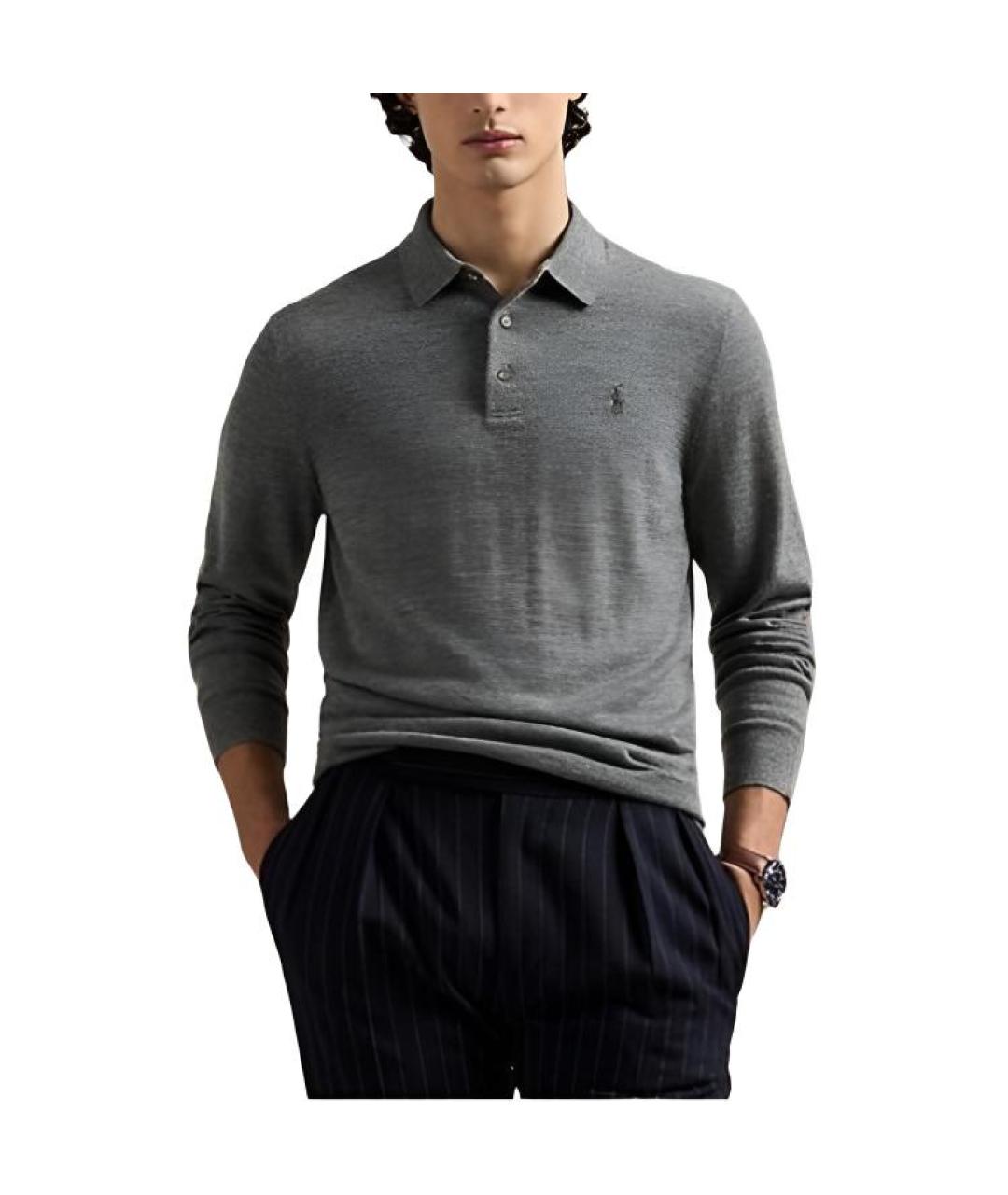 POLO RALPH LAUREN Серый джемпер / свитер, фото 3