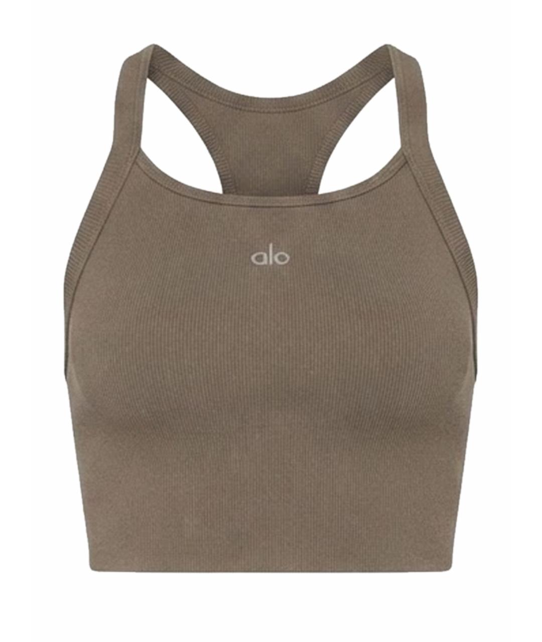 ALO YOGA Коричневая майка, фото 1