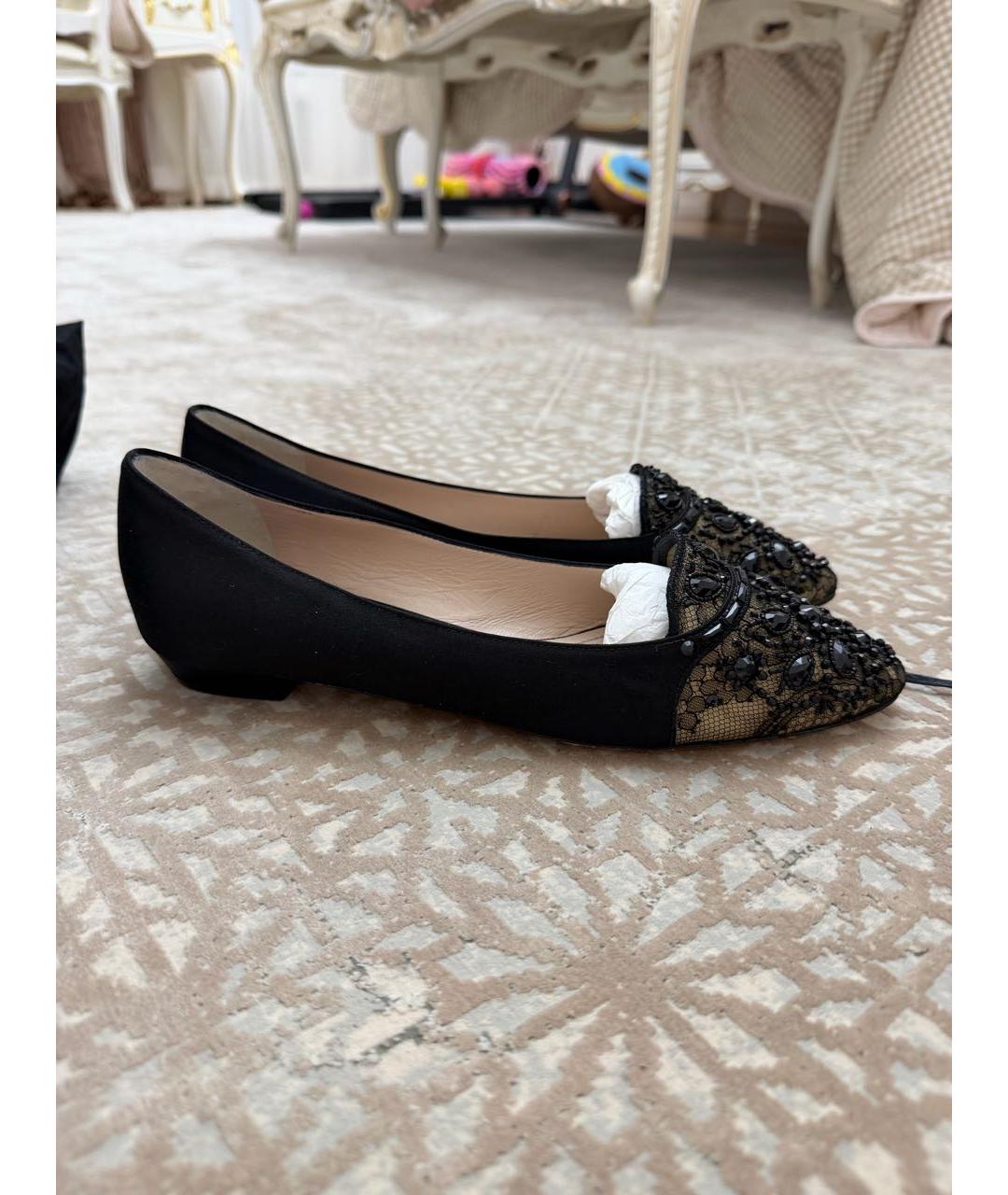 RENE CAOVILLA Черные балетки, фото 4