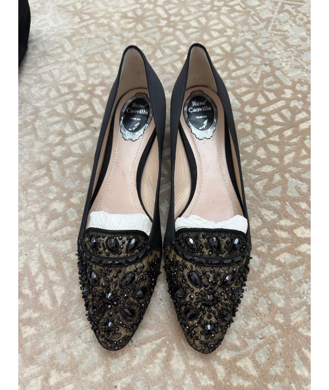 RENE CAOVILLA Черные балетки, фото 2