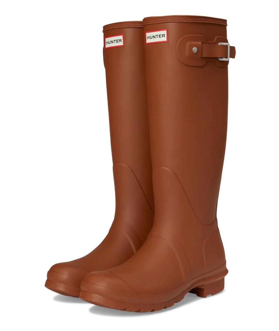 HUNTER Коричневые резиновые сапоги, фото 8