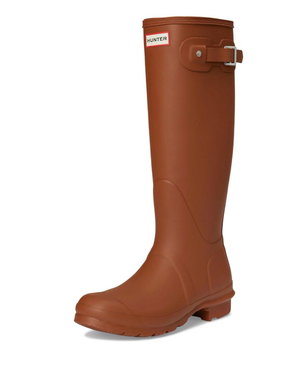 HUNTER Коричневые резиновые сапоги, фото 7
