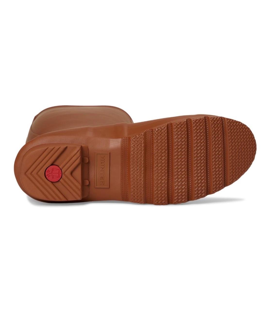 HUNTER Коричневые резиновые сапоги, фото 3