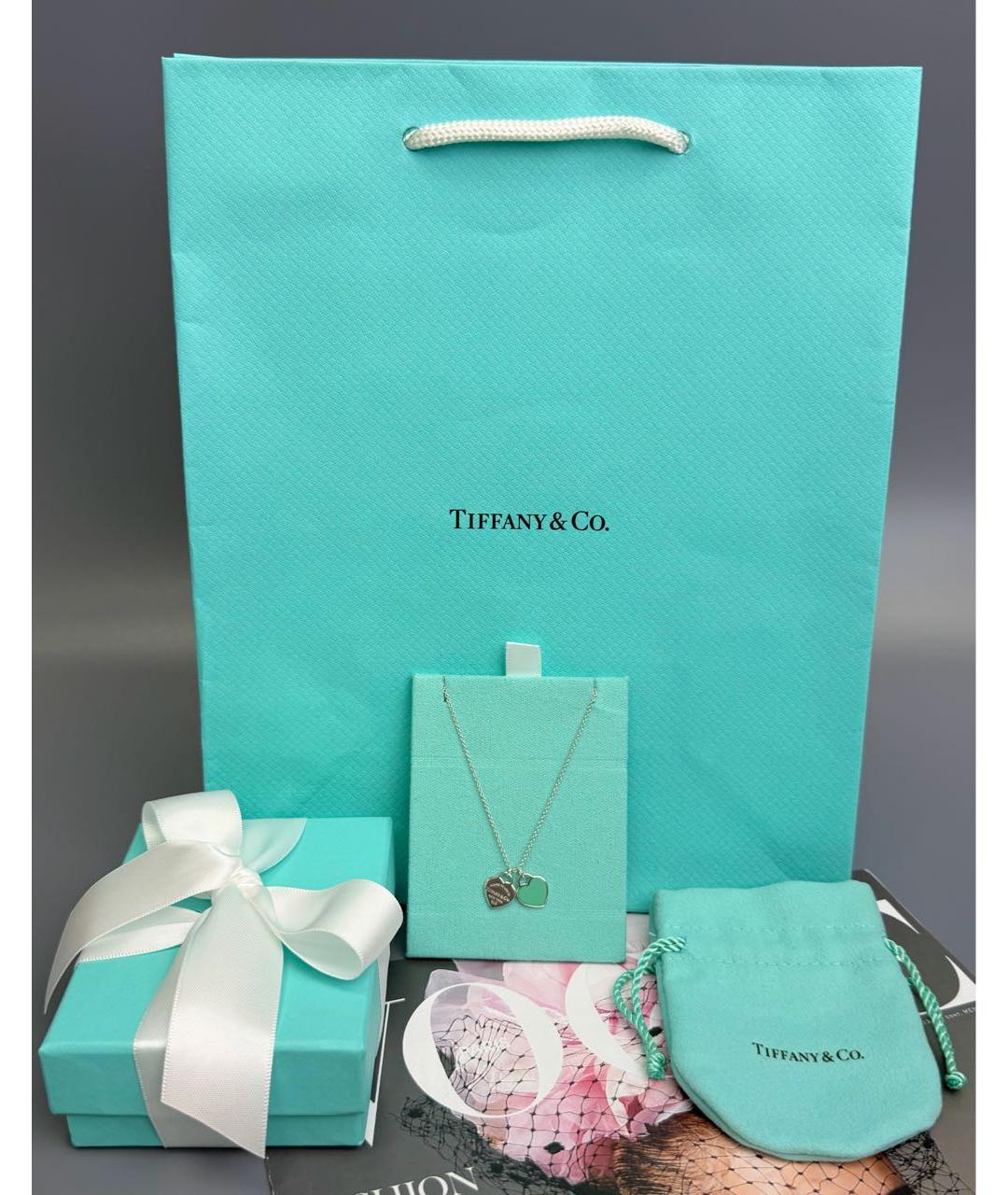 TIFFANY&CO Белая серебряная подвеска, фото 2
