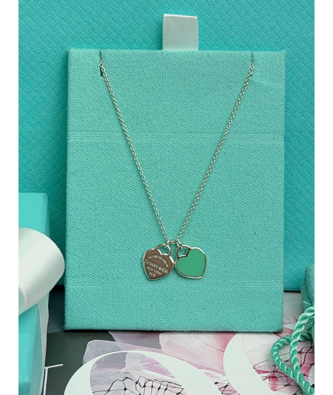 TIFFANY&CO Белая серебряная подвеска, фото 3