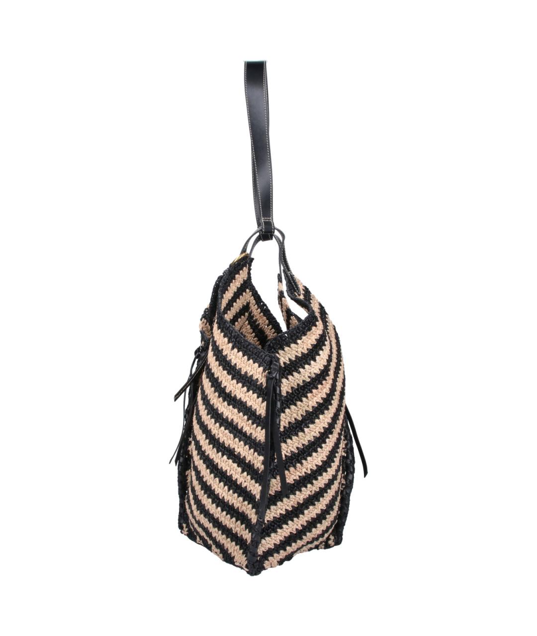 ISABEL MARANT Черная пелетеная сумка тоут, фото 5