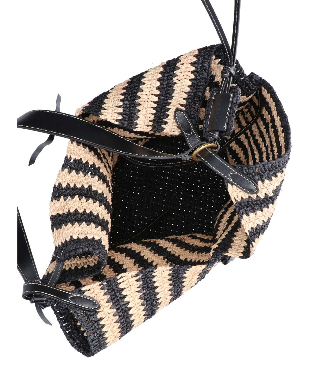 ISABEL MARANT Черная пелетеная сумка тоут, фото 4