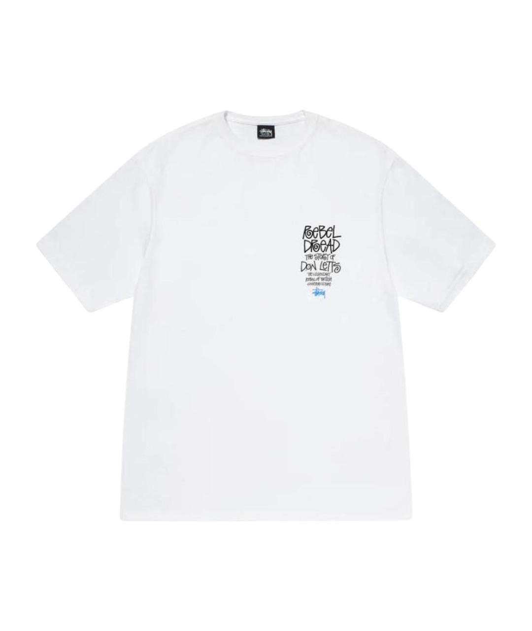 STUSSY Белая футболка, фото 1