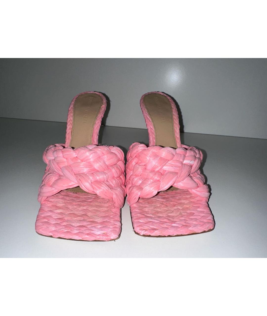 BOTTEGA VENETA Розовые мюли, фото 8
