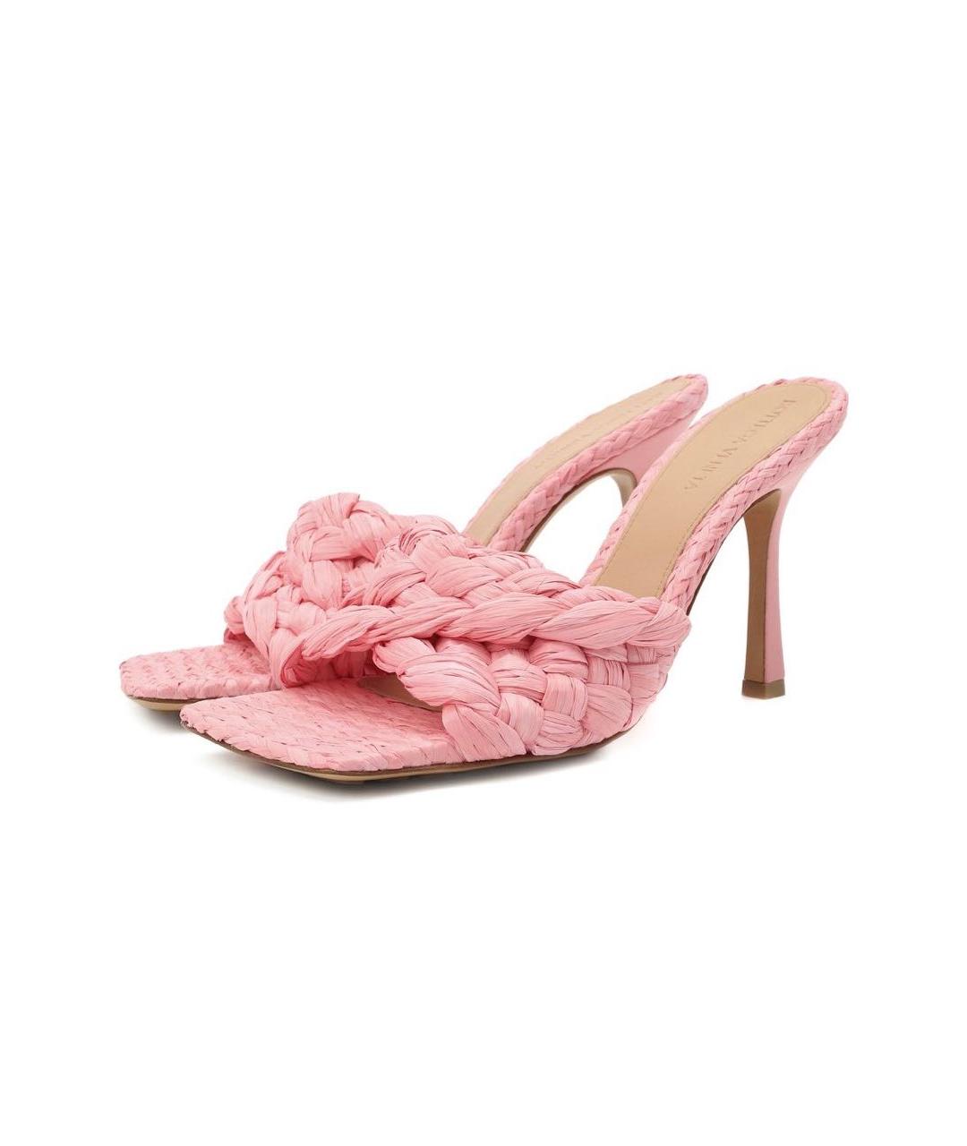 BOTTEGA VENETA Розовые мюли, фото 2