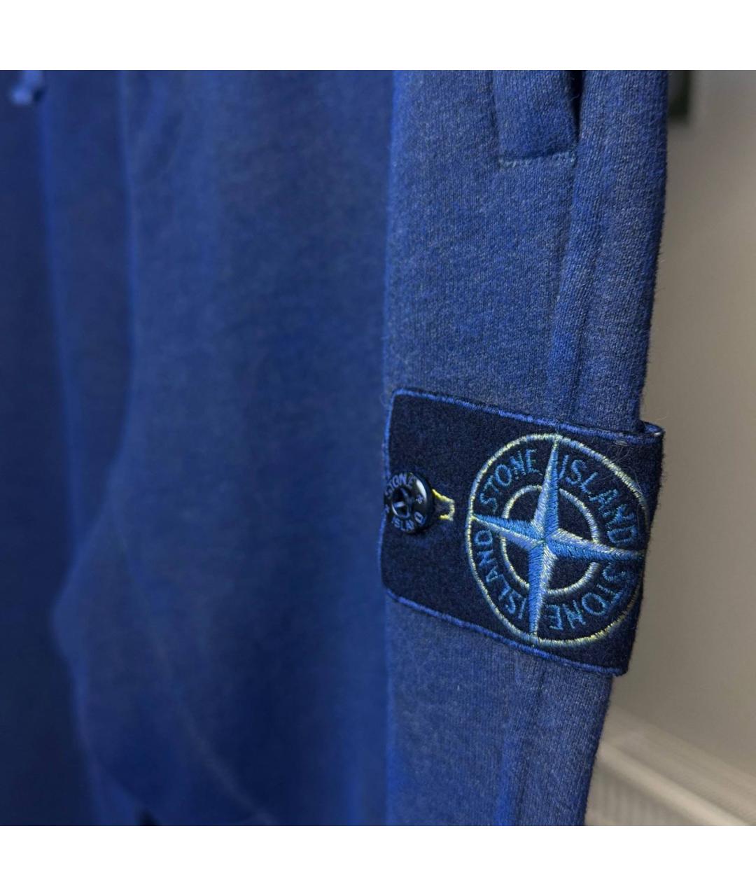 STONE ISLAND Темно-синие хлопковые повседневные брюки, фото 3