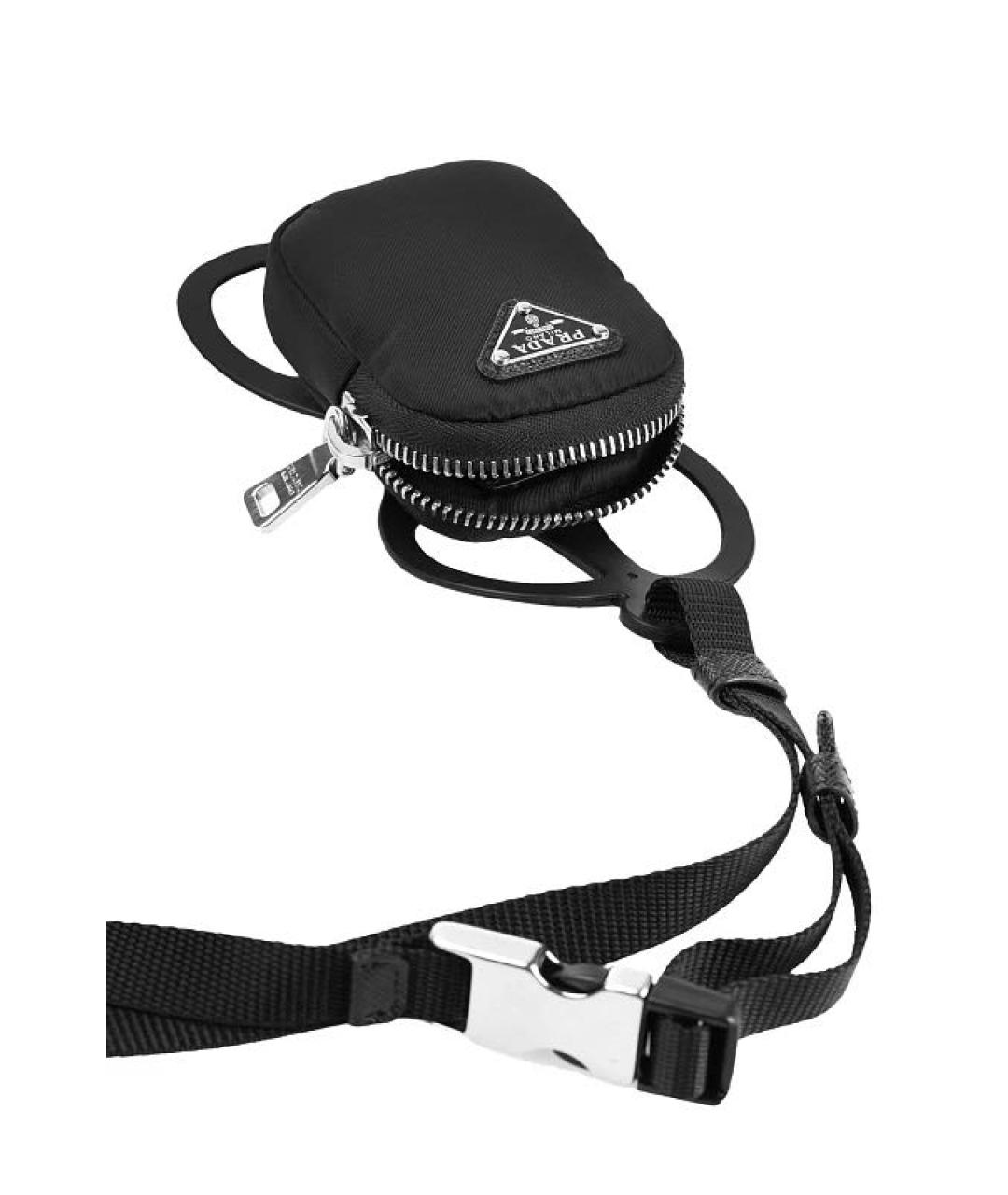 PRADA Черная синтетическая сумка через плечо, фото 4