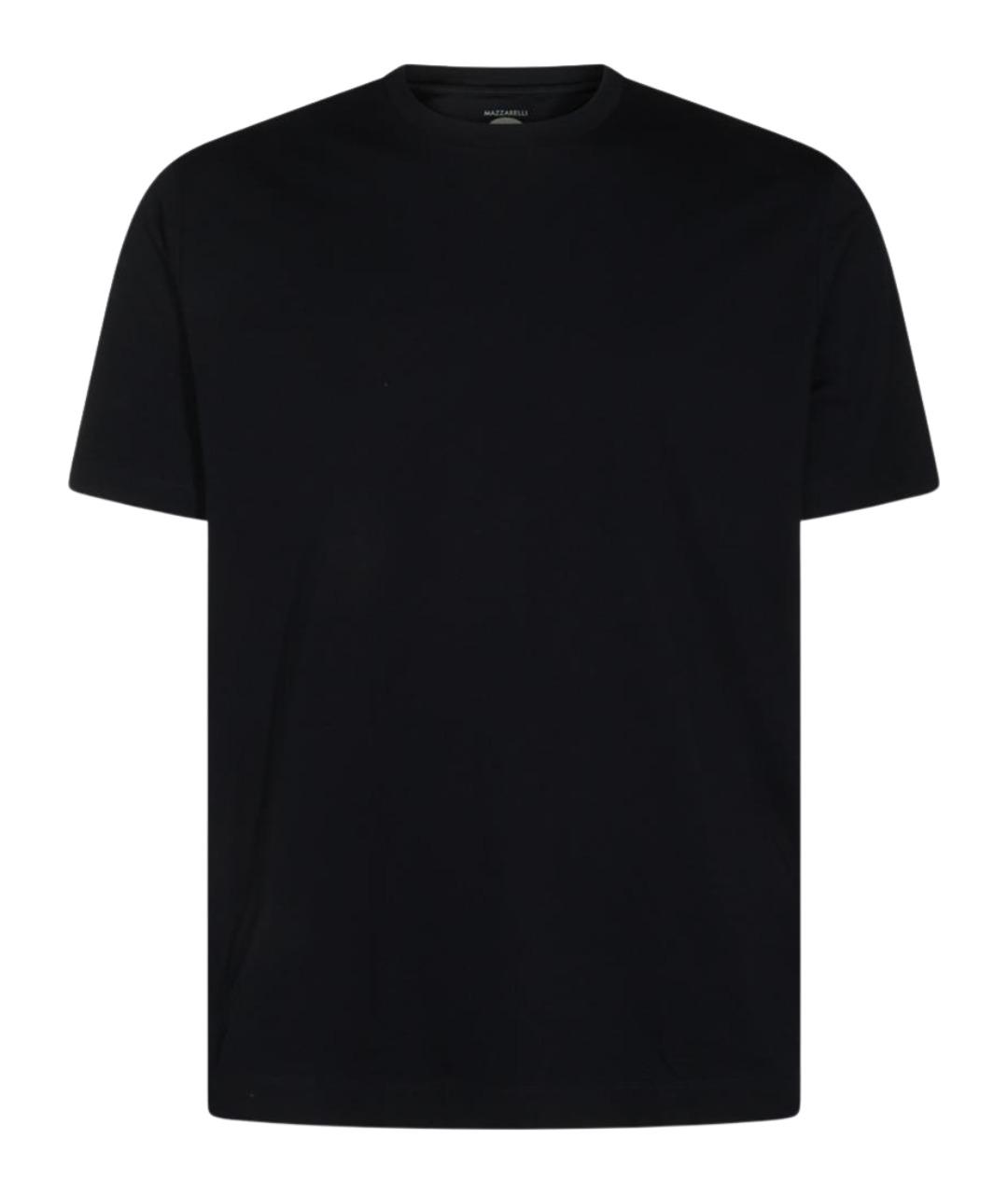 MAZZARELLI Темно-синяя хлопко-эластановая футболка, фото 1