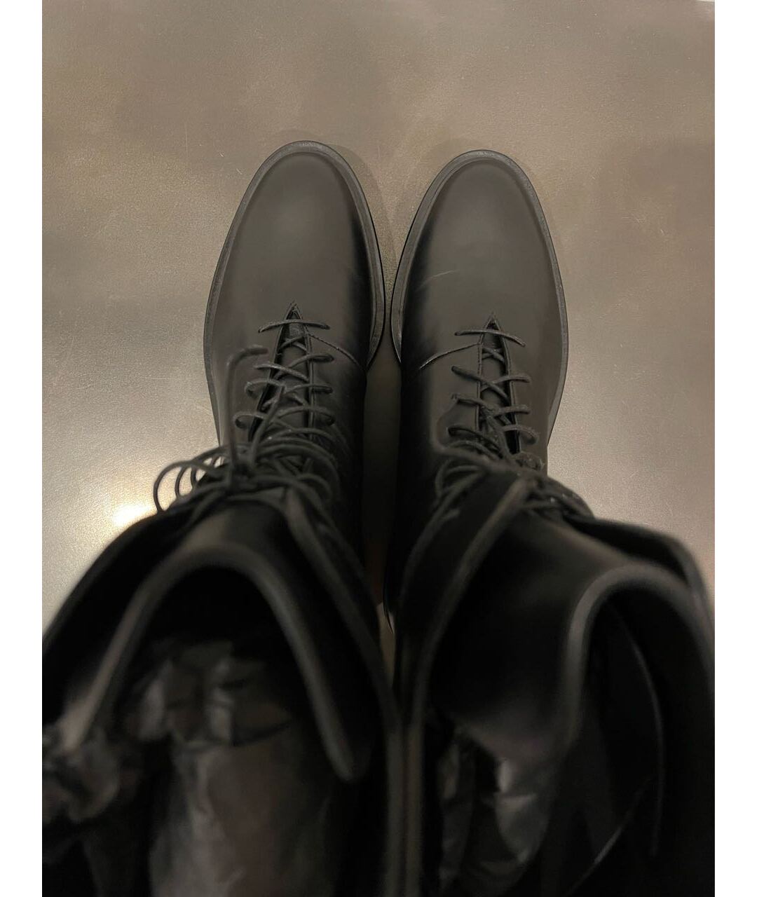 KHAITE Черные кожаные ботинки, фото 3