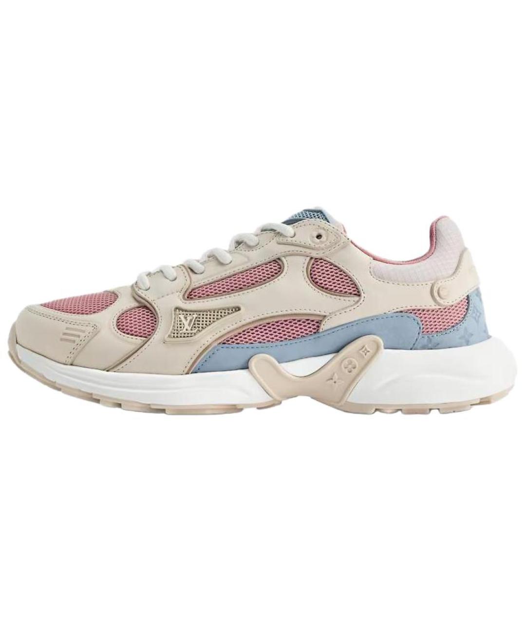 LOUIS VUITTON Хаки кожаные кроссовки, фото 2