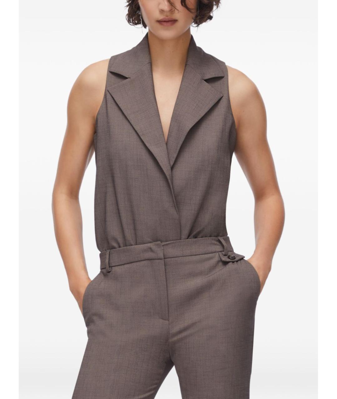 LIU JO Коричневое полиэстеровое боди, фото 5