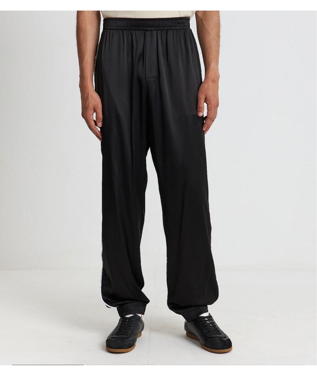 BALMAIN Черные шелковые повседневные брюки, фото 4