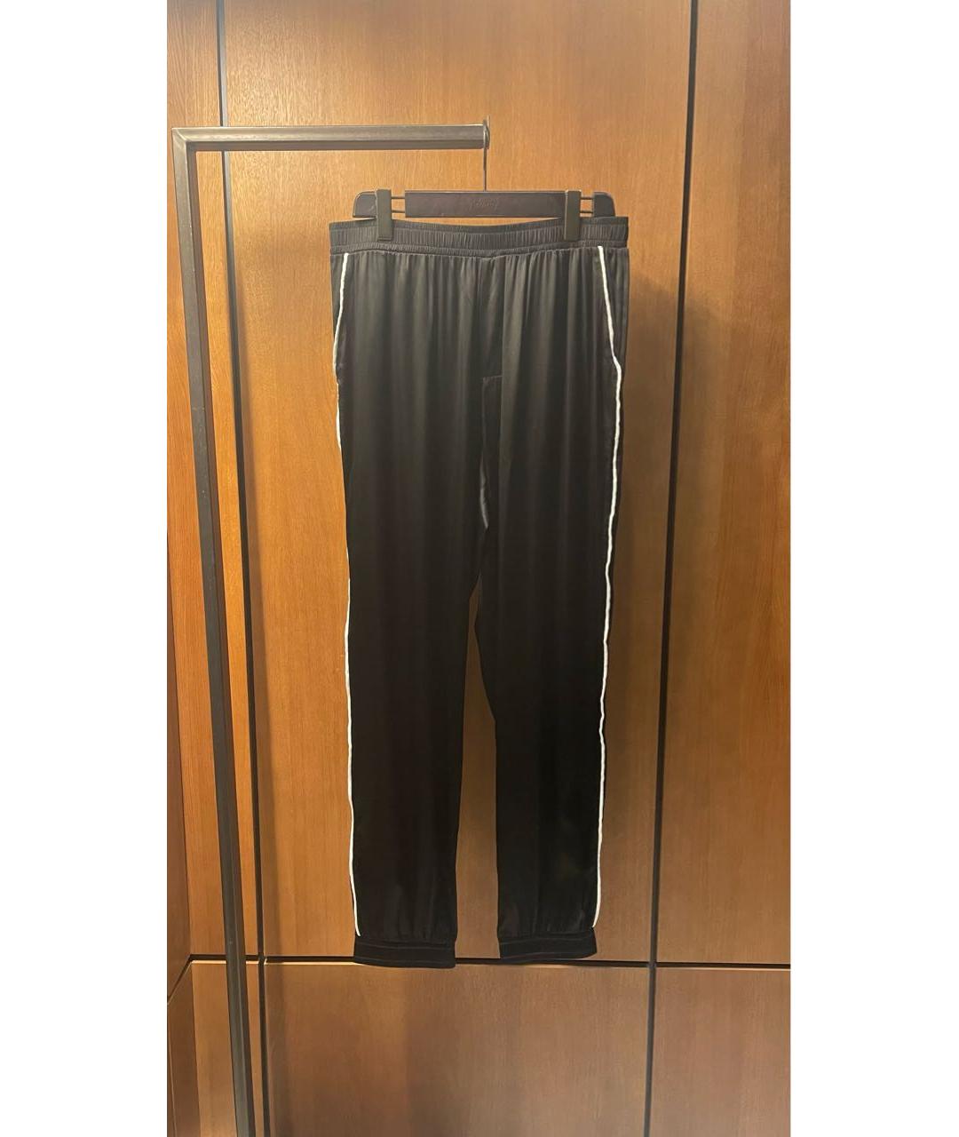 BALMAIN Черные шелковые повседневные брюки, фото 7