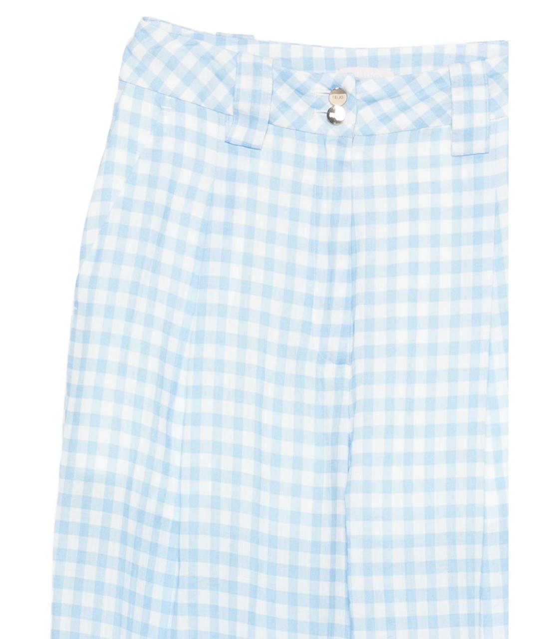 LIU JO Голубые прямые брюки, фото 2