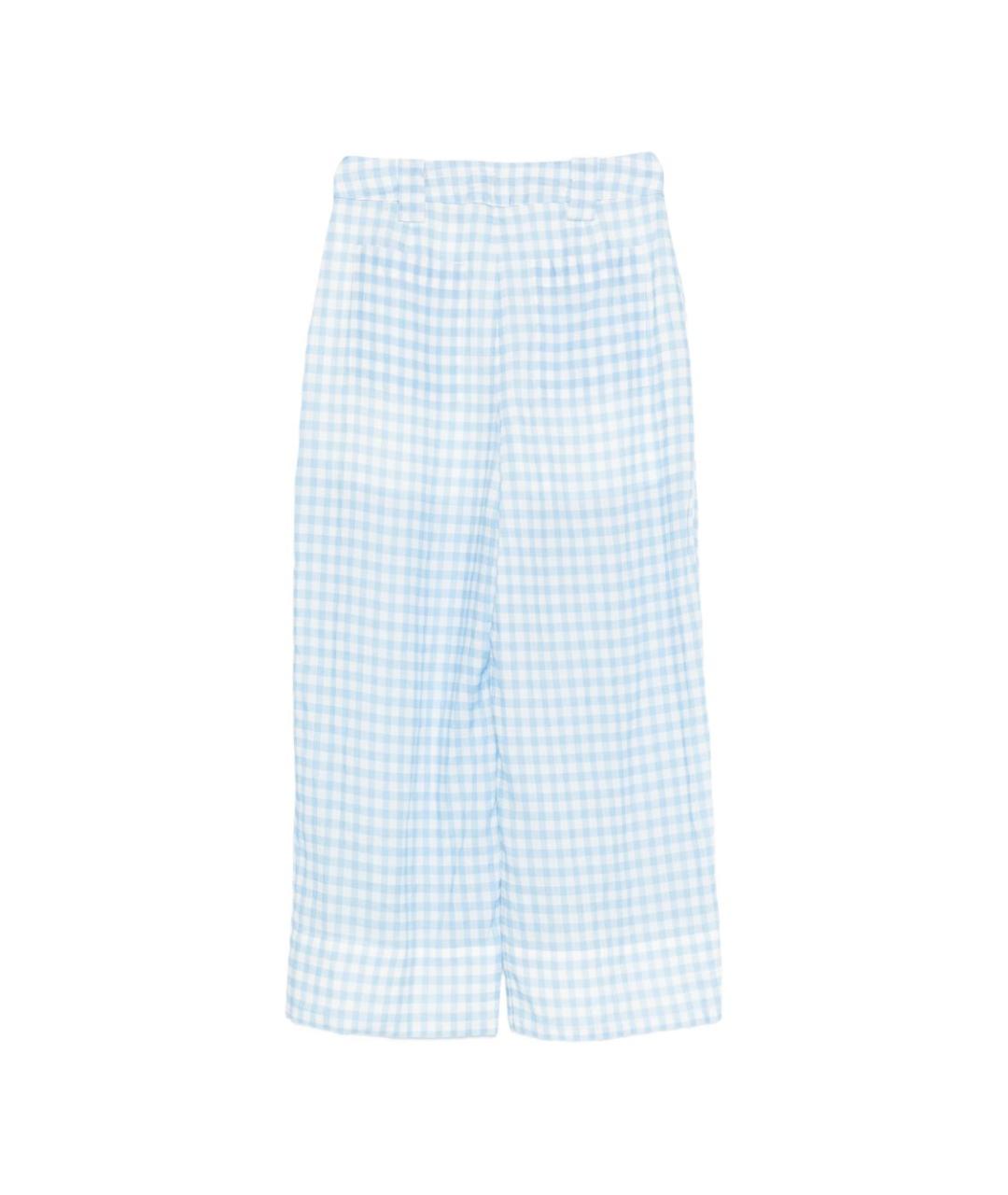 LIU JO Голубые прямые брюки, фото 3