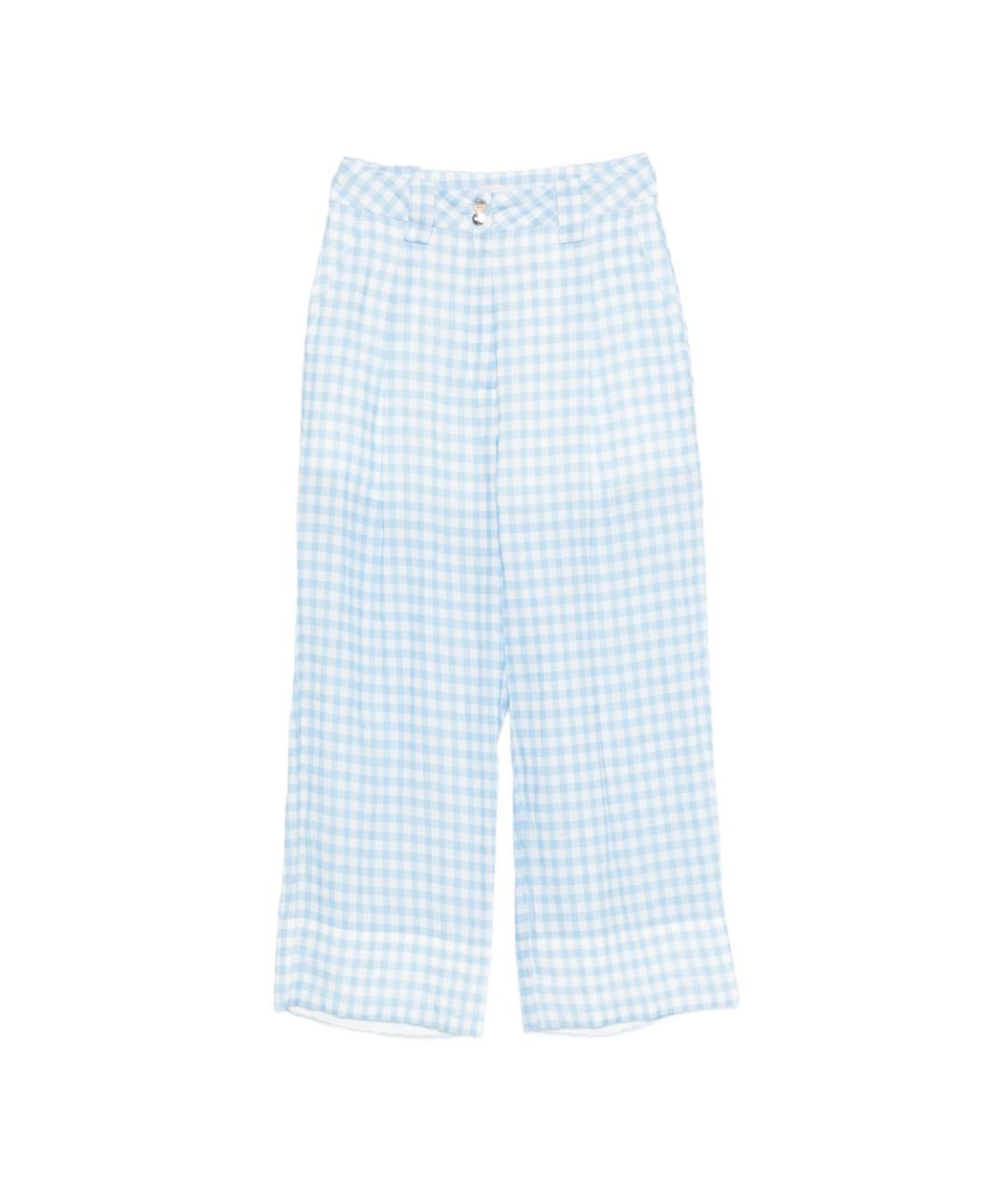 LIU JO Голубые прямые брюки, фото 1