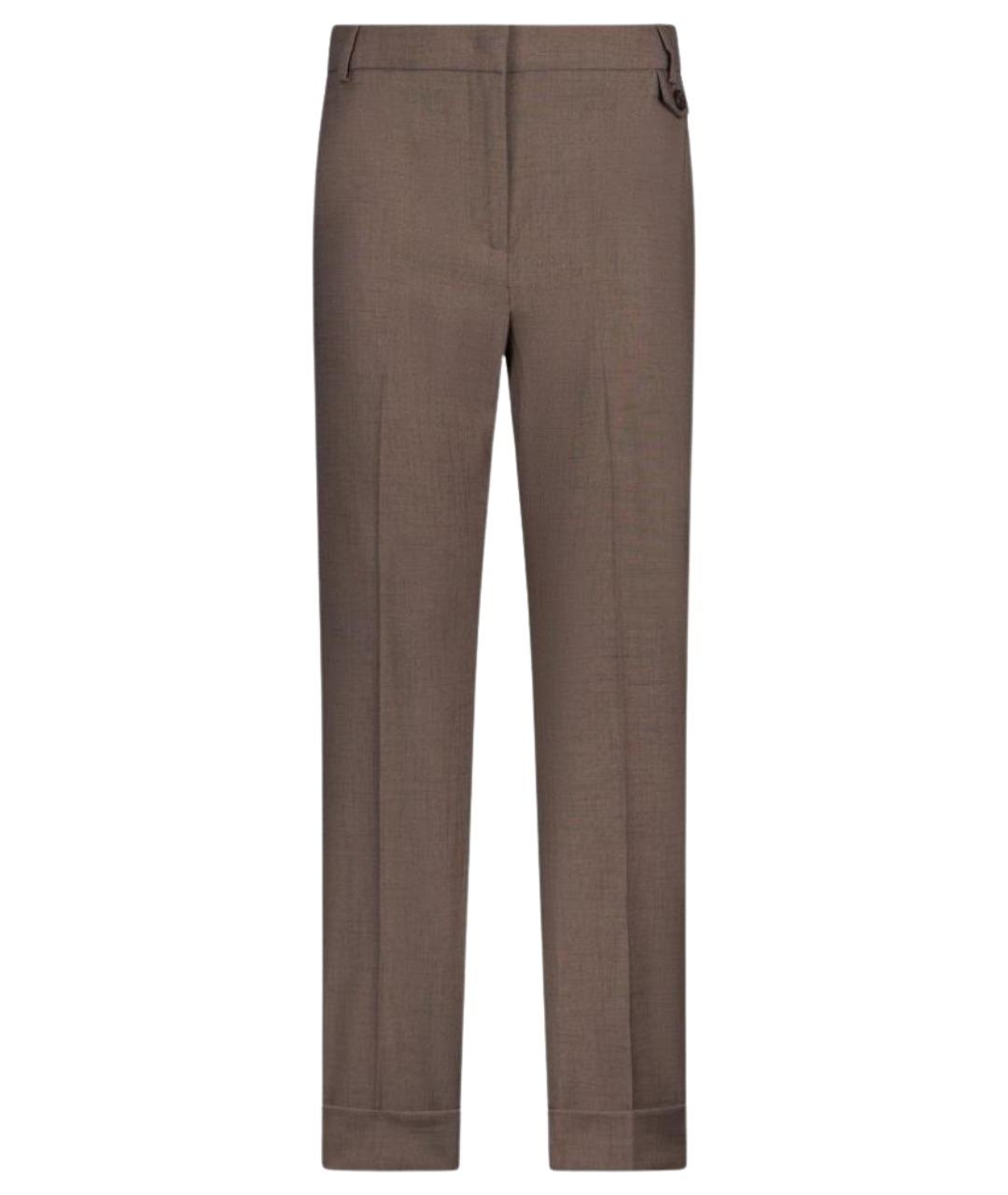 LIU JO Коричневые полиэстеровые брюки узкие, фото 1