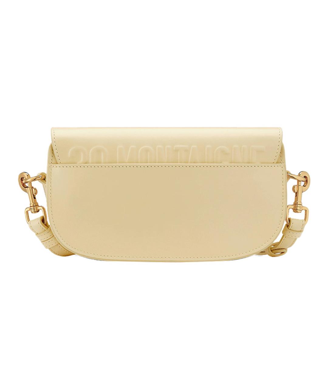 CHRISTIAN DIOR Желтая кожаная сумка через плечо, фото 3