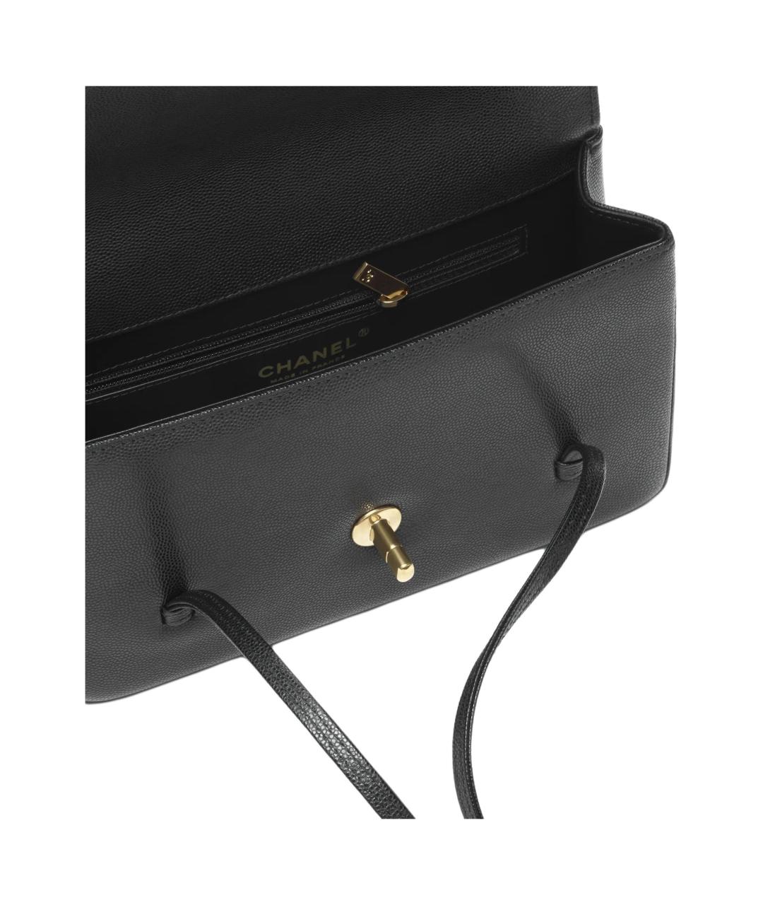 CHANEL Черная кожаная сумка через плечо, фото 4