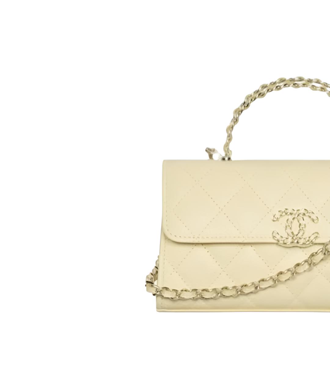 CHANEL Желтая кожаная сумка через плечо, фото 3