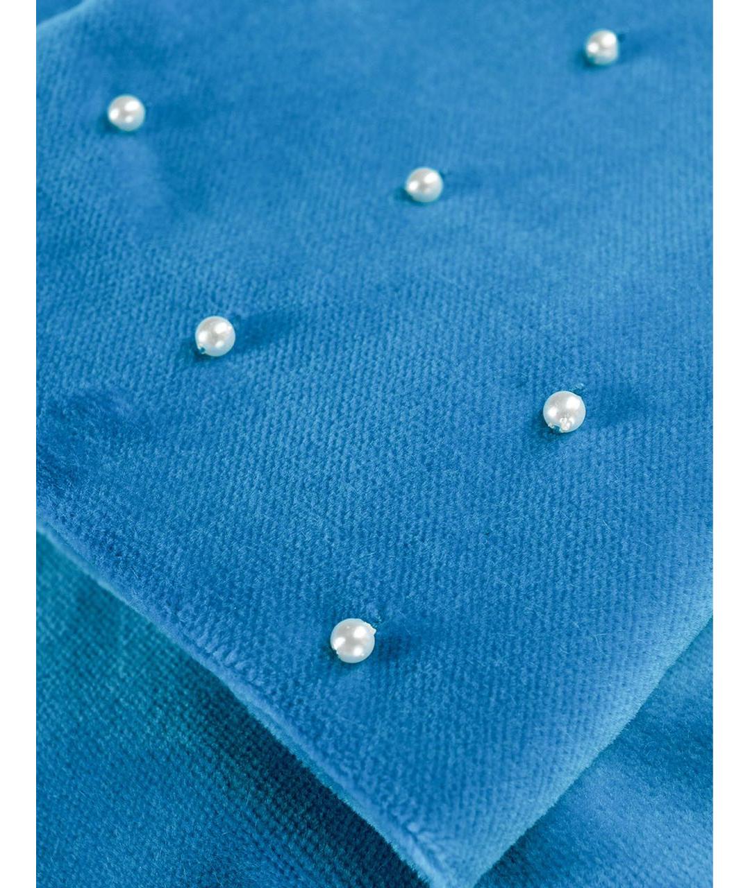 GIUSEPPE DI MORABITO Голубое бархатное вечернее платье, фото 6