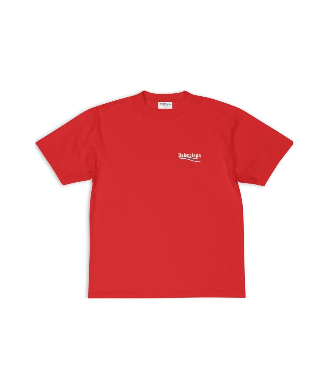 BALENCIAGA Красная футболка, фото 5