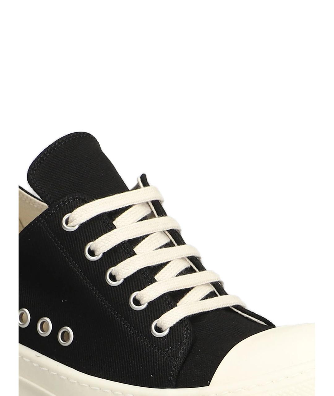 RICK OWENS DRKSHDW Черные текстильные кеды, фото 4