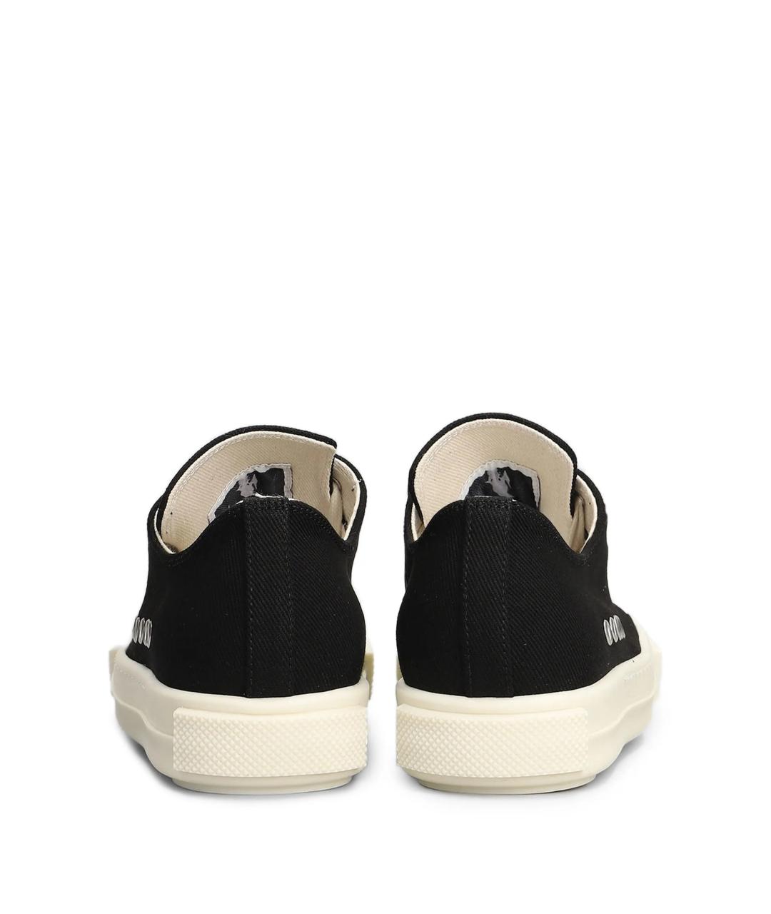 RICK OWENS DRKSHDW Черные текстильные кеды, фото 3