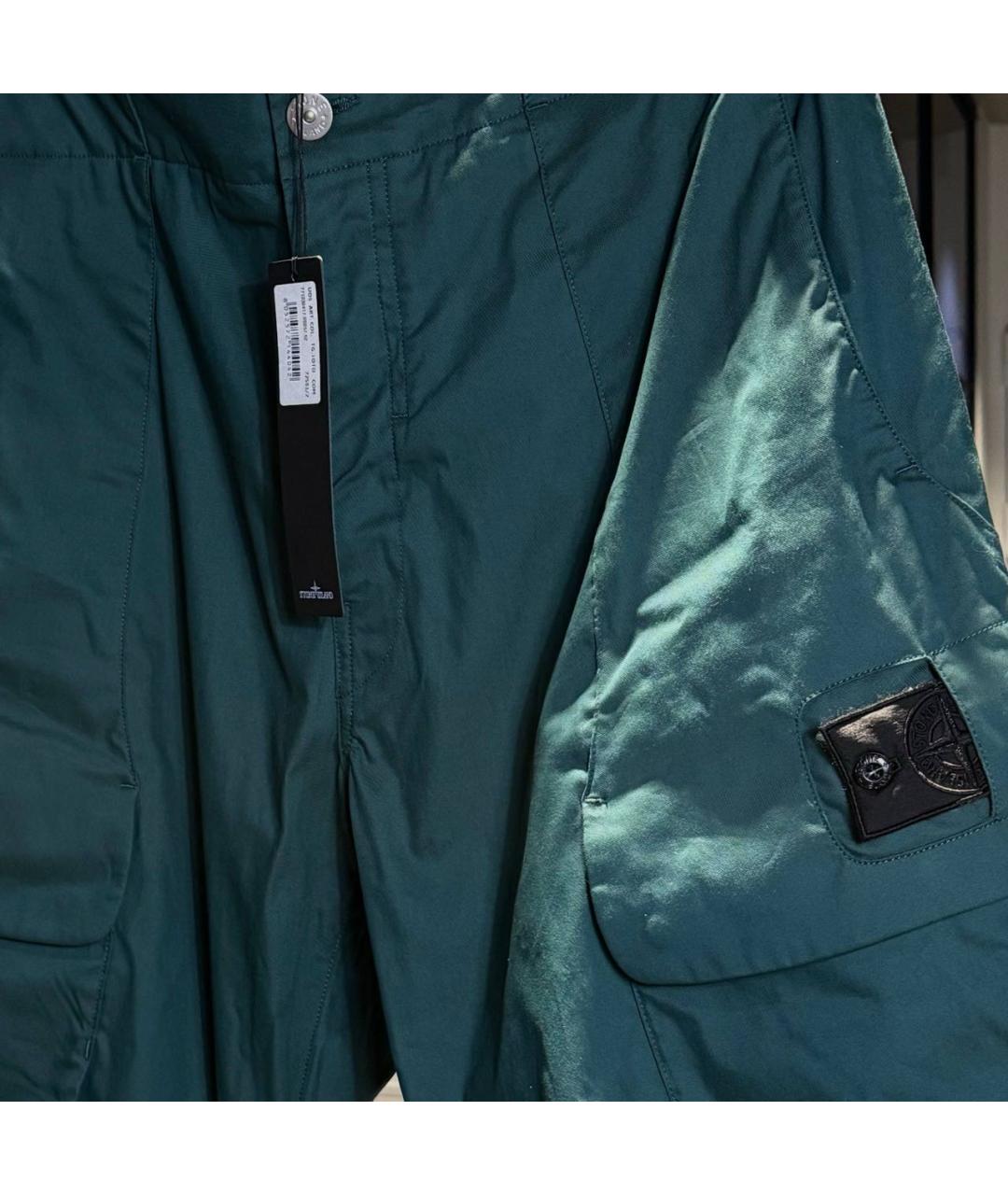 STONE ISLAND Темно-синие хлопковые повседневные брюки, фото 4