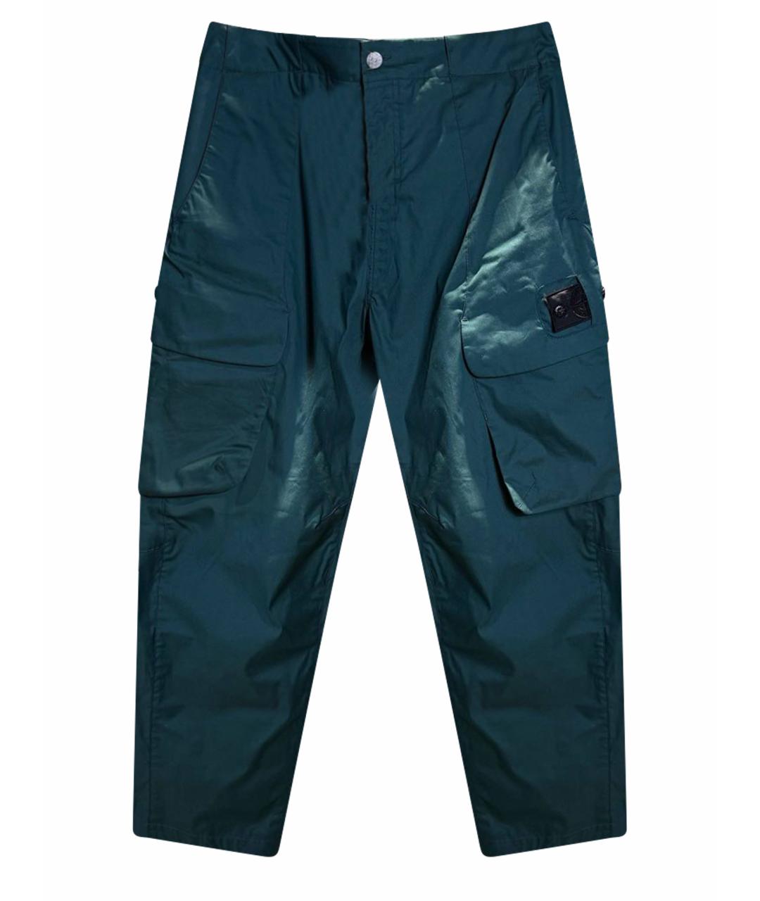 STONE ISLAND Темно-синие хлопковые повседневные брюки, фото 1