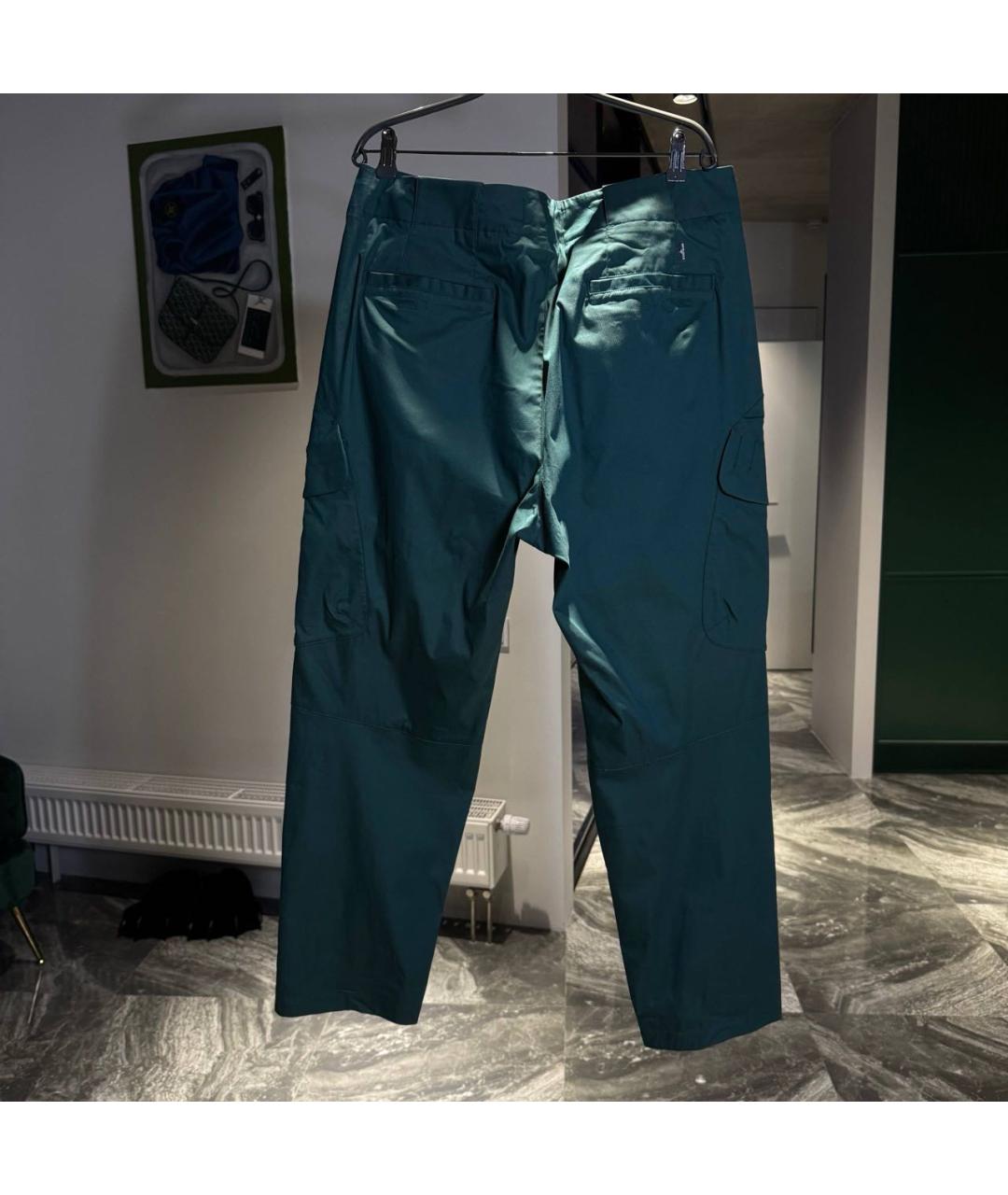 STONE ISLAND Темно-синие хлопковые повседневные брюки, фото 2