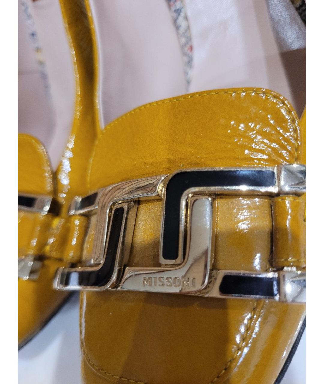 MISSONI Горчичные туфли из лакированной кожи, фото 6