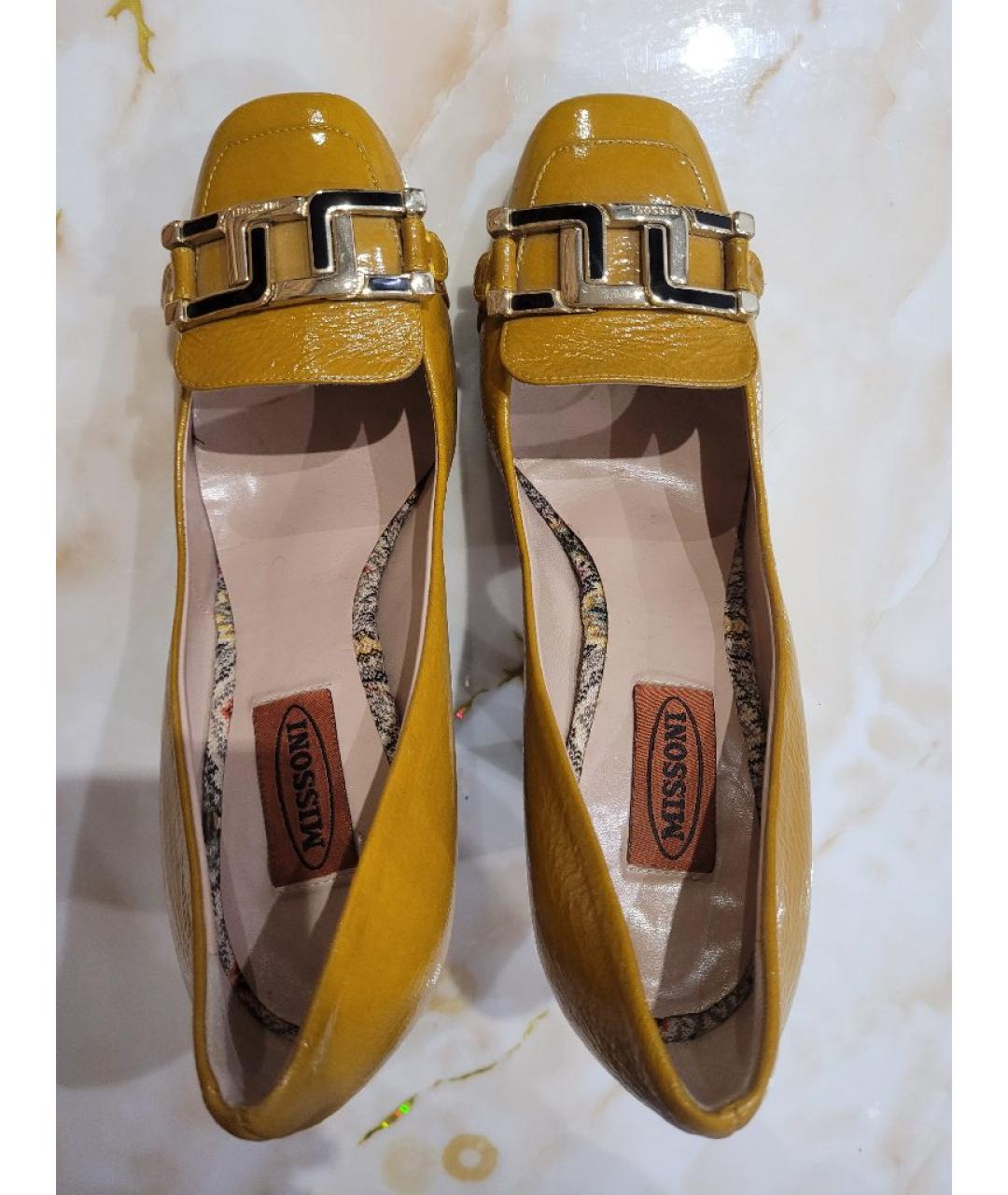 MISSONI Горчичные туфли из лакированной кожи, фото 3