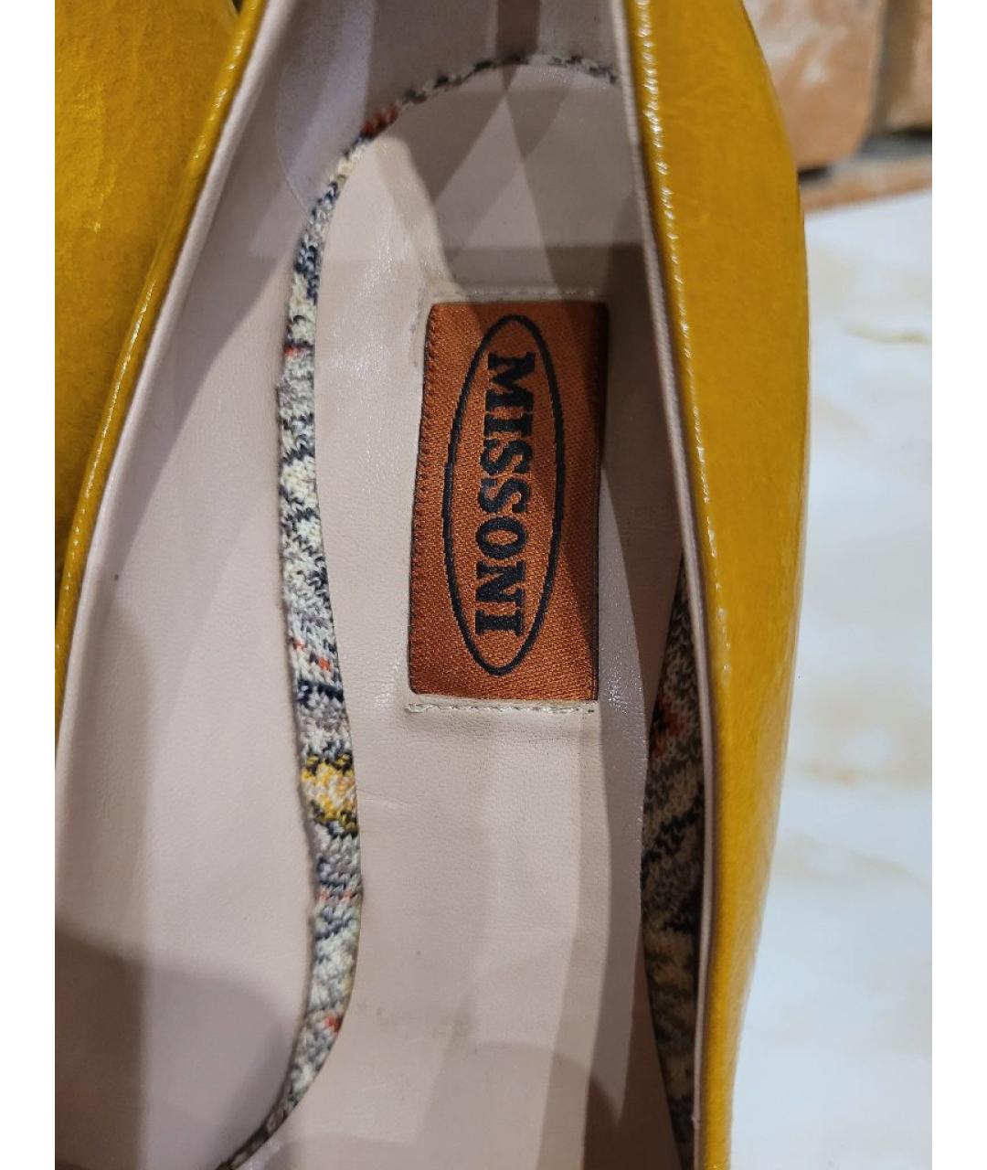 MISSONI Горчичные туфли из лакированной кожи, фото 7
