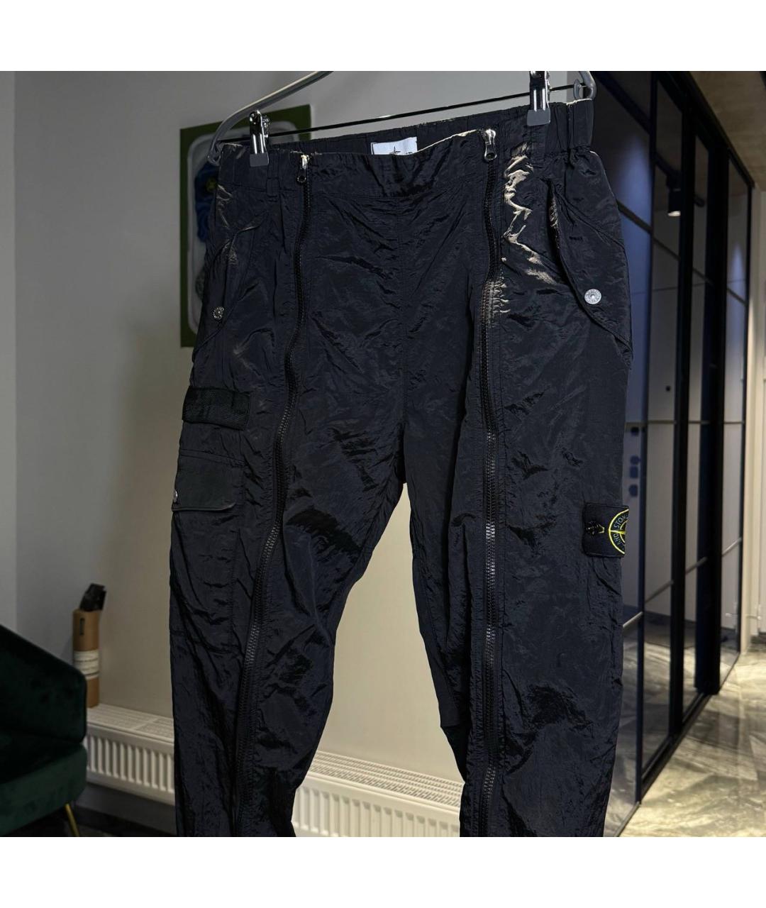 STONE ISLAND Черные повседневные брюки, фото 4