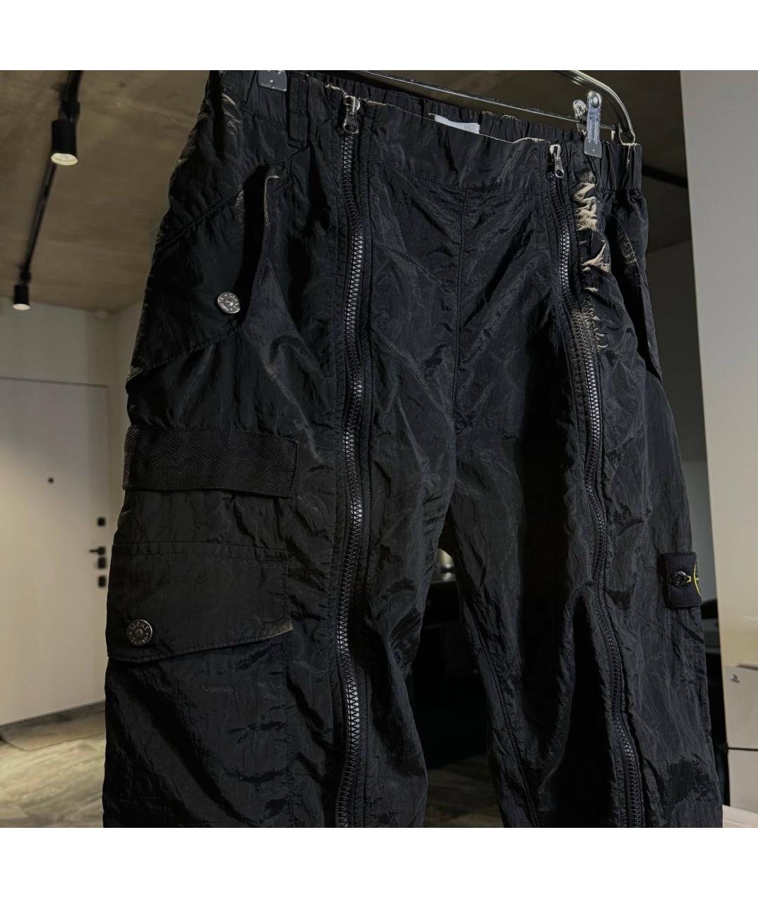 STONE ISLAND Черные повседневные брюки, фото 3