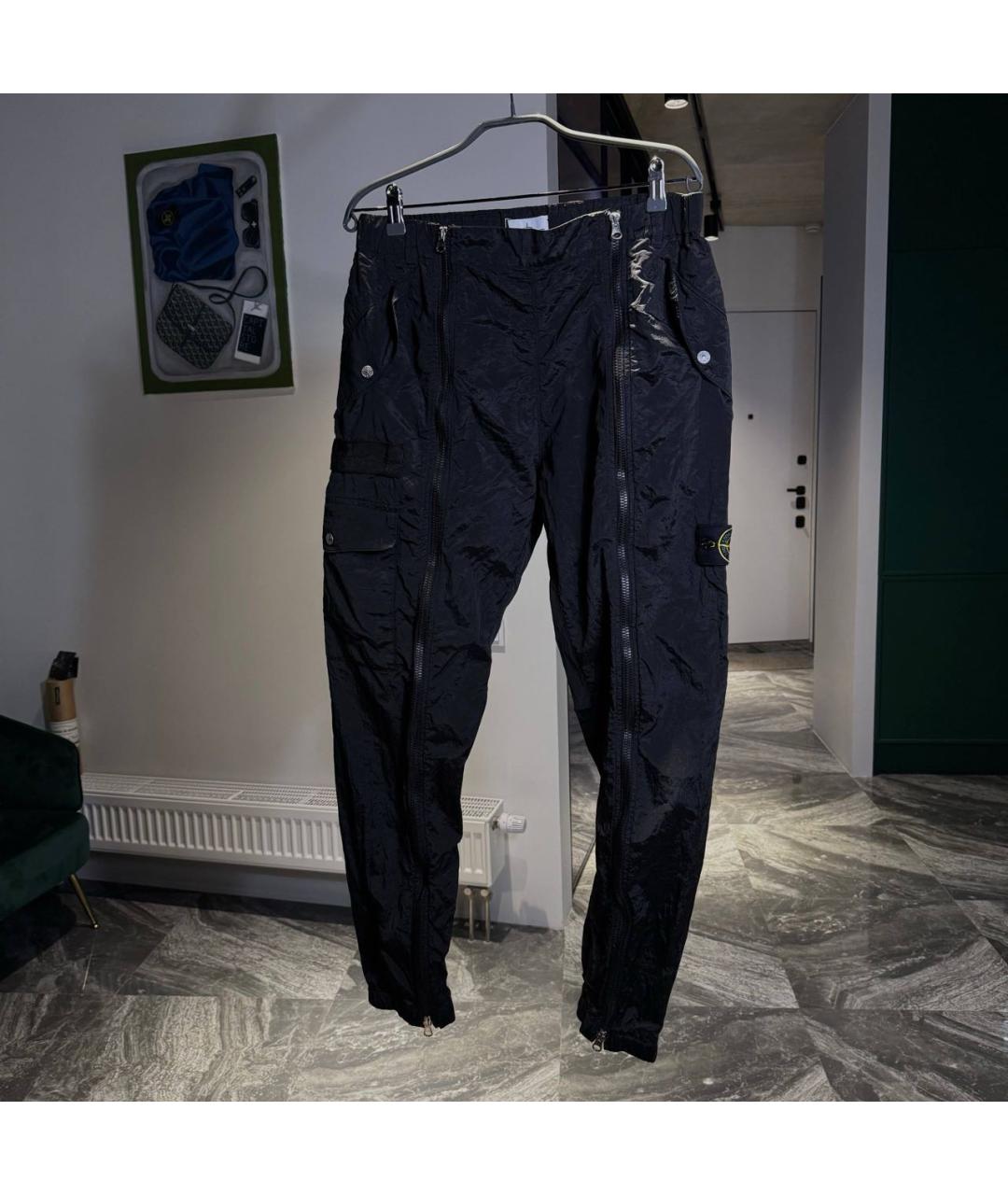 STONE ISLAND Черные повседневные брюки, фото 5