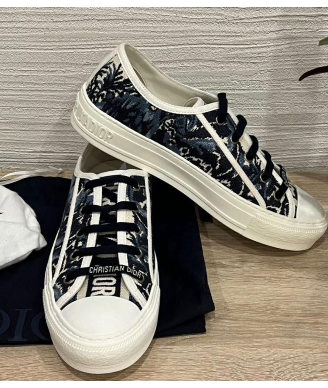 CHRISTIAN DIOR Синие текстильные кеды, фото 9