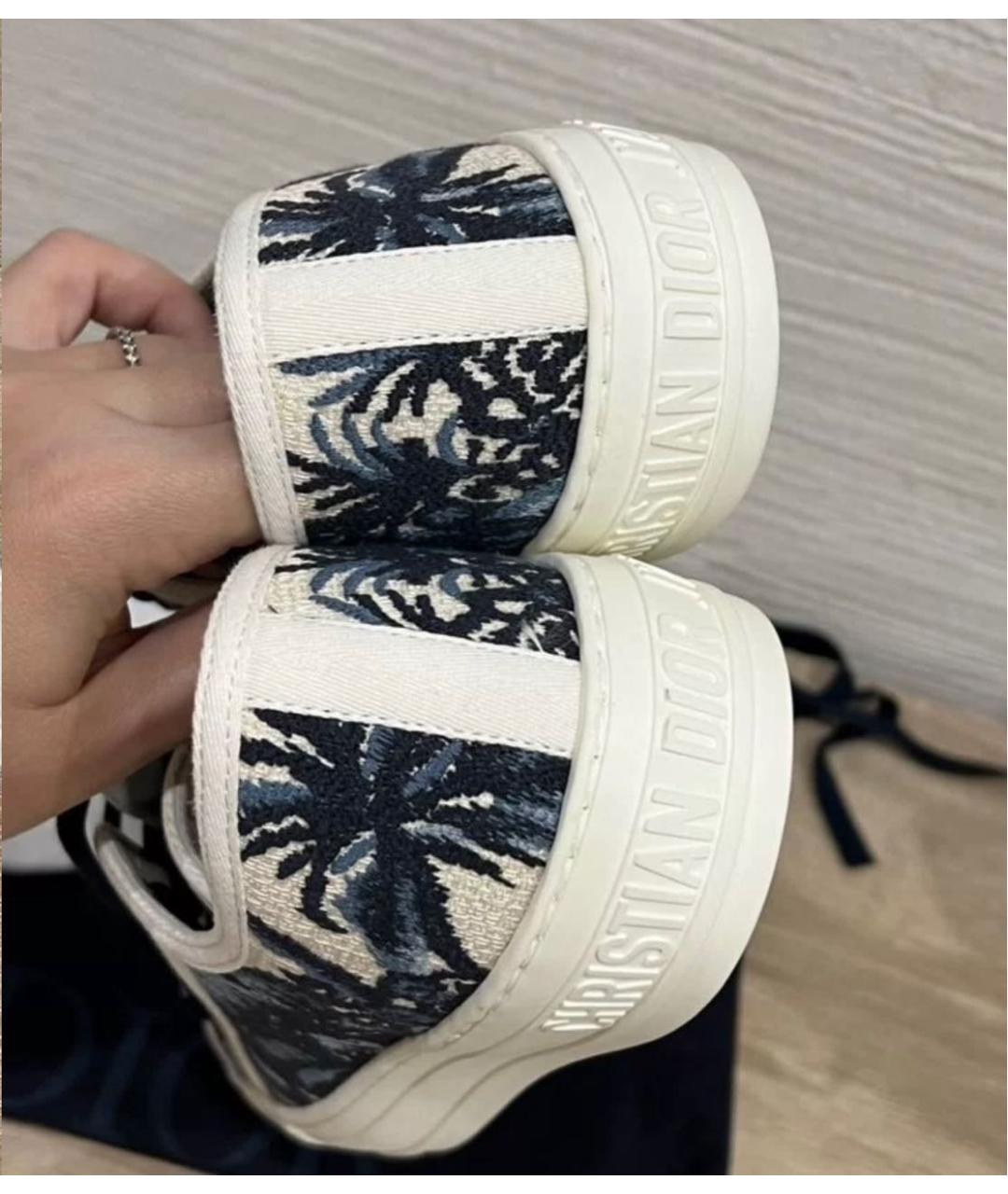 CHRISTIAN DIOR Синие текстильные кеды, фото 4
